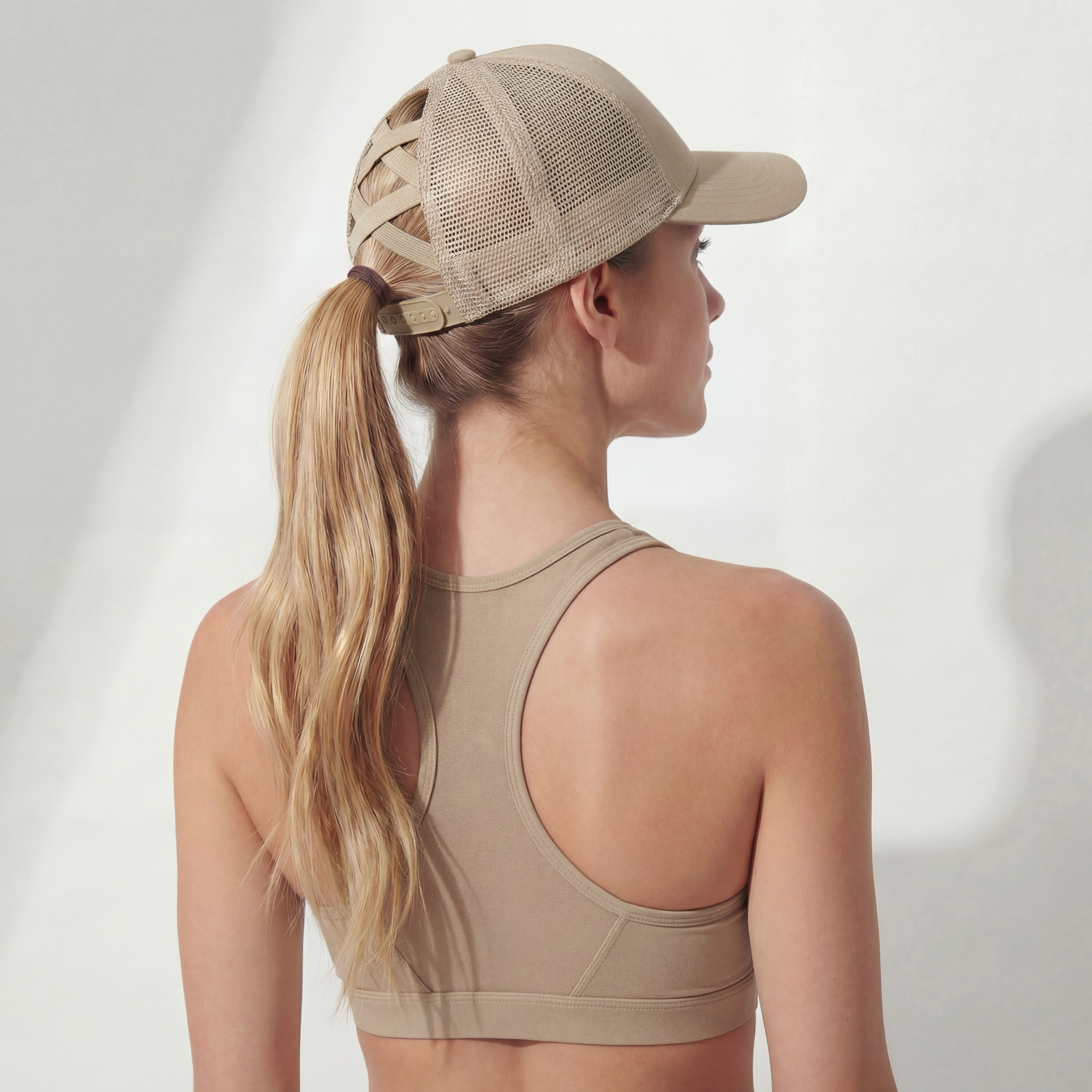 Classic Mesh Pony Trucker (Khaki)