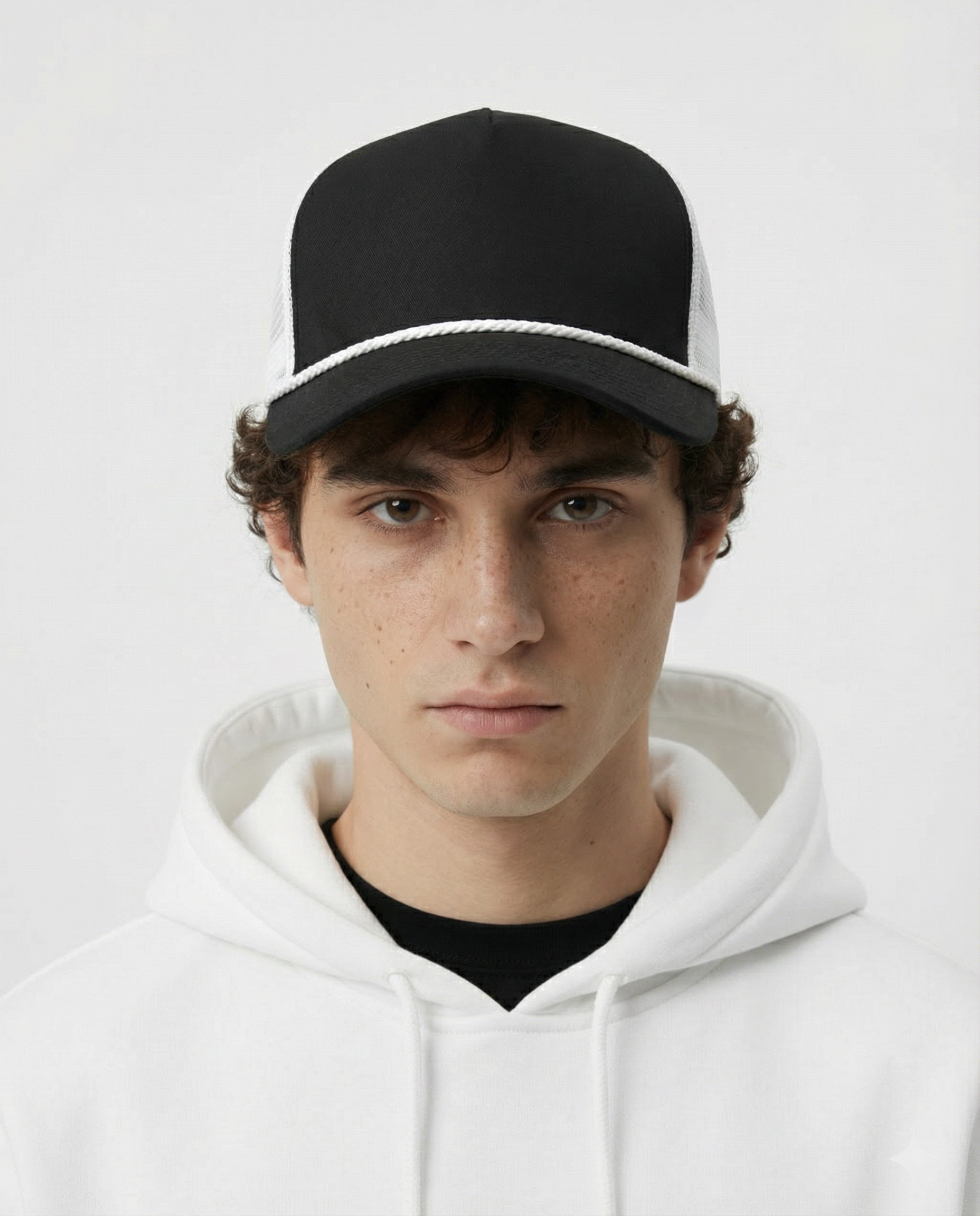 Classic Rope Trucker (Black/White Rope)