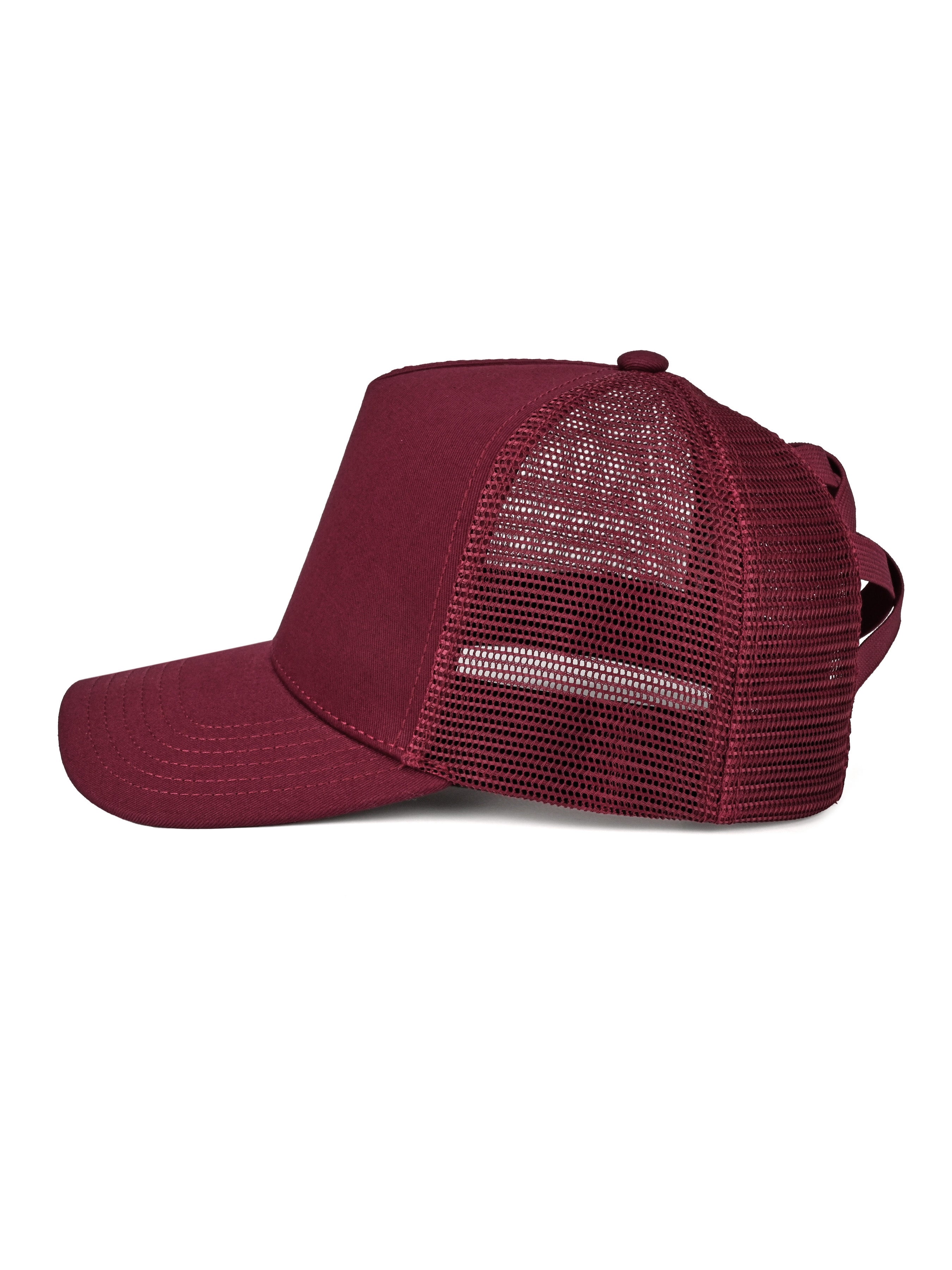 Classic Mesh Pony Trucker (Burgundy)
