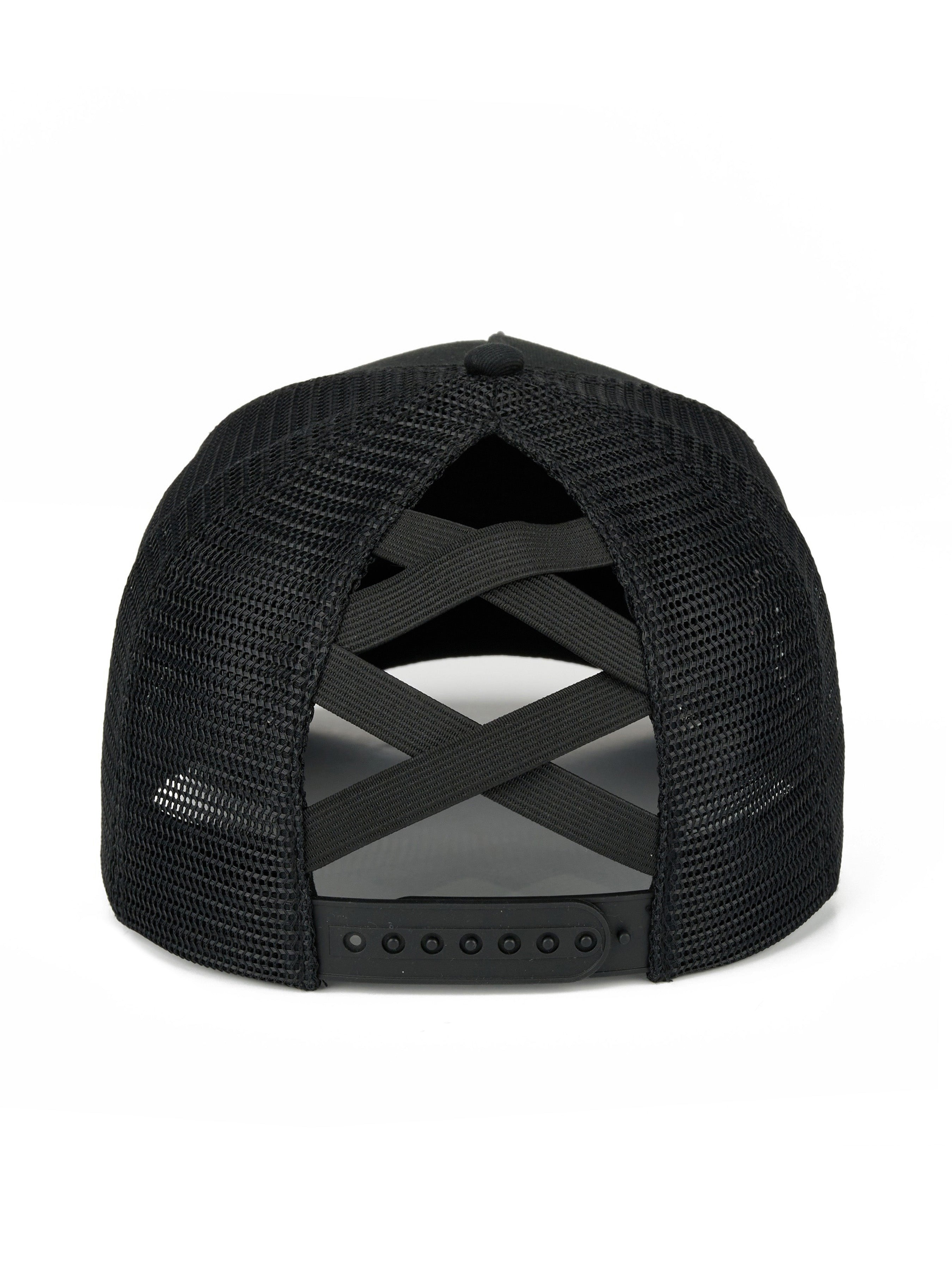 Classic Mesh Pony Trucker (Black)