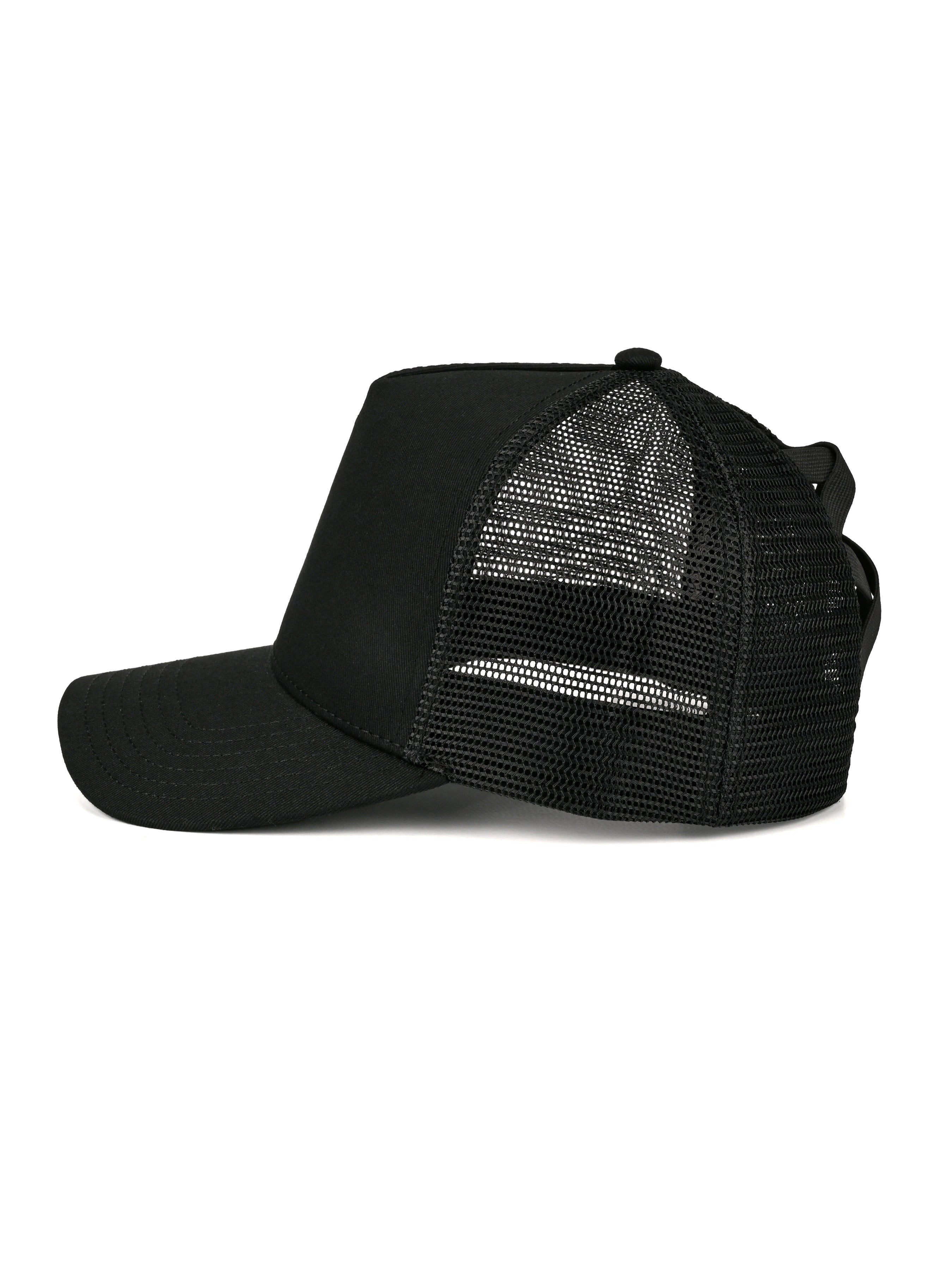 Classic Mesh Pony Trucker (Black)