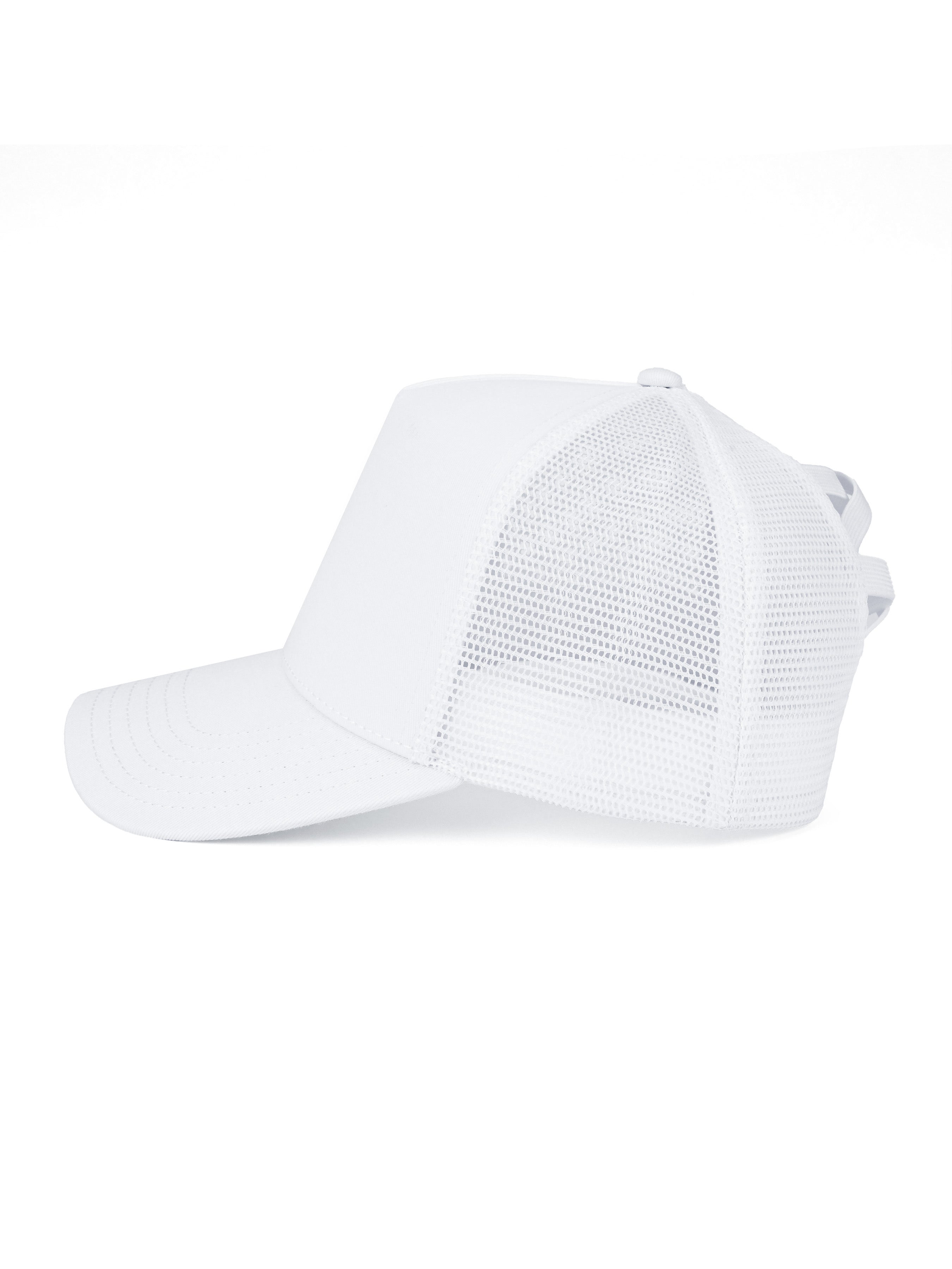 Classic Mesh Pony Trucker (White)